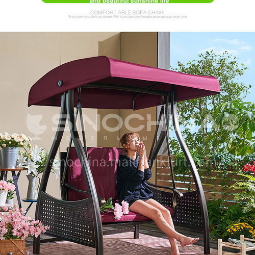 JOZL- New aluminum outdoor swing, stable, durable and fashionable, leisure in courtyard garden